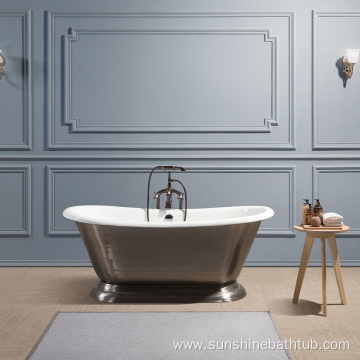 66'' Popular European Luxury Polished Cast Iron Bathtub